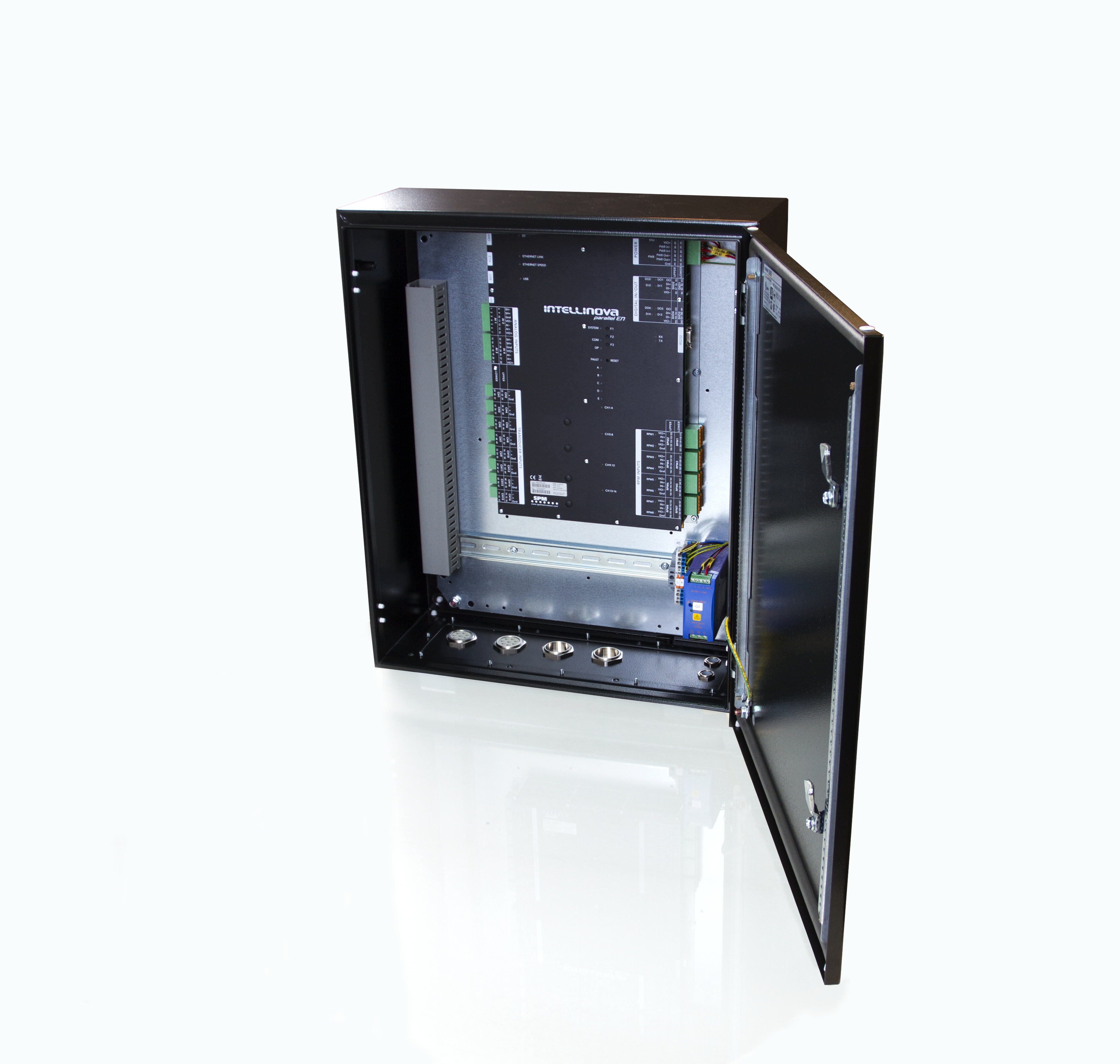 Intellinova Parallel EN system with a 16-channel system unit installed in a cabinet